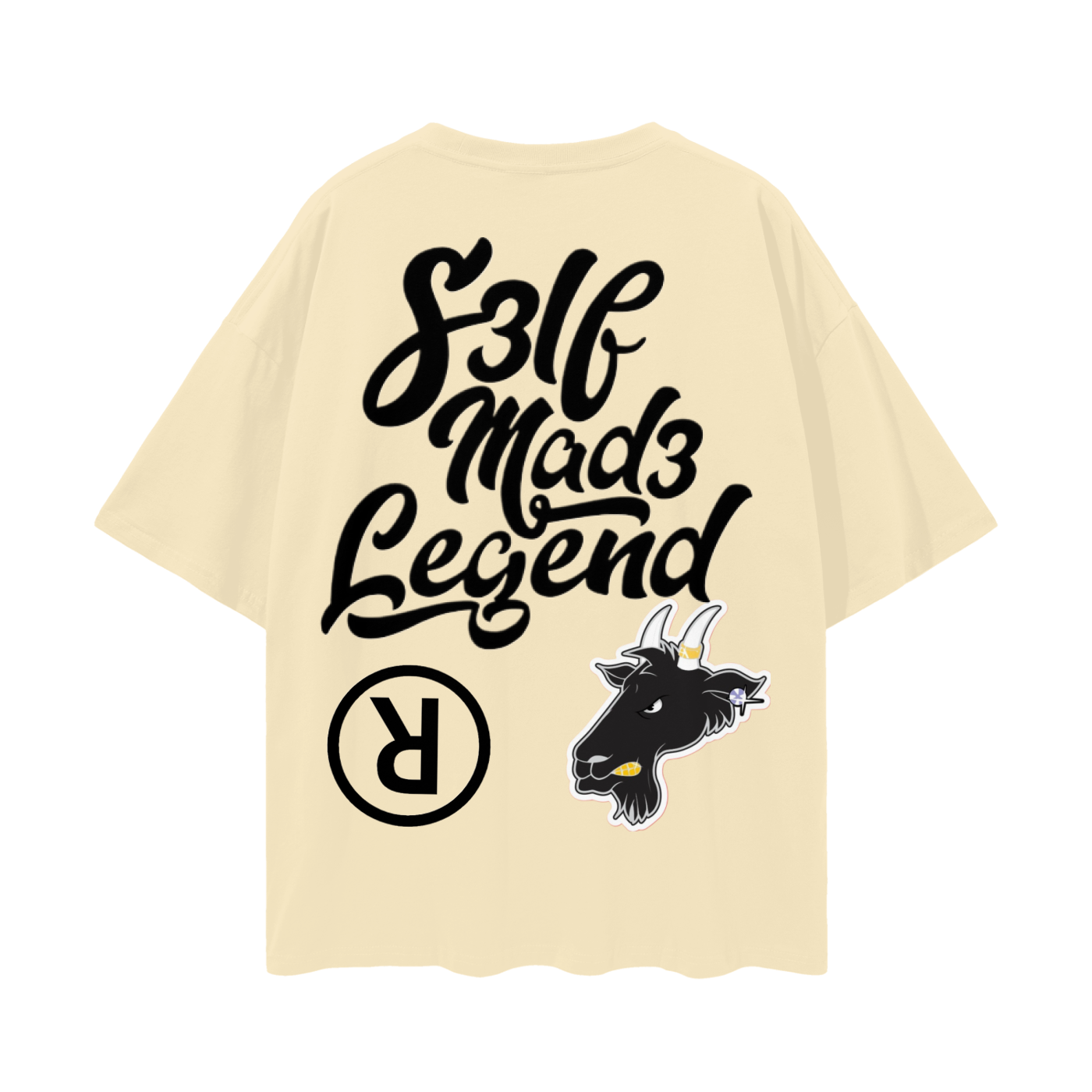 SML®️🐐 Oversize Deep Drop Shoulder Tee - 190 GSM