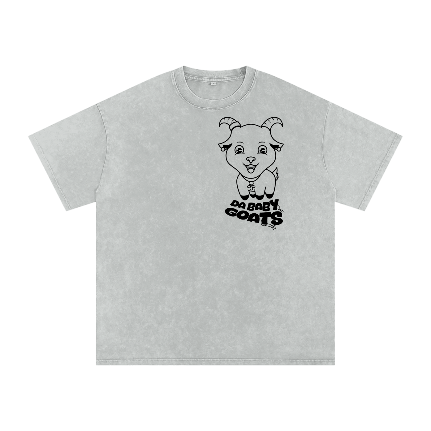 DA BABY GOATS®️🐐 Adult Acid Wash Oversize T-Shirt - 250 GSM