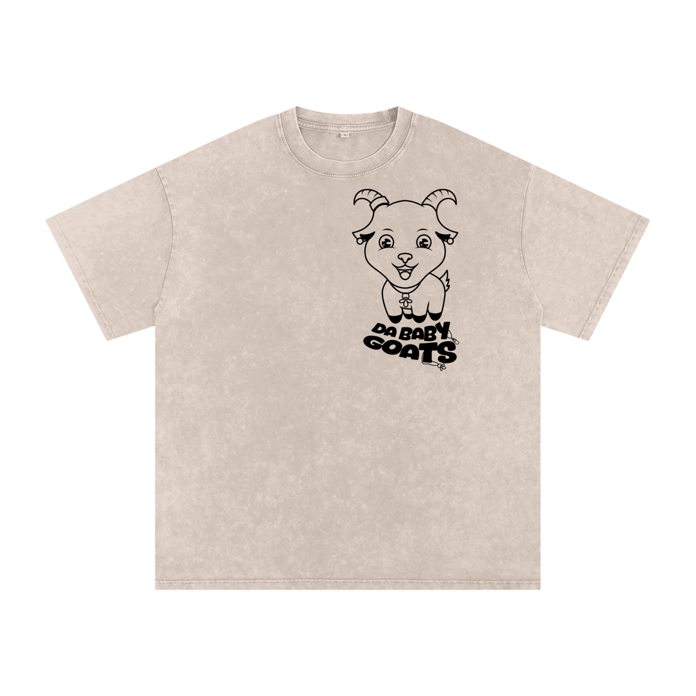 DA BABY GOATS®️🐐 Adult Acid Wash Oversize T-Shirt - 250 GSM
