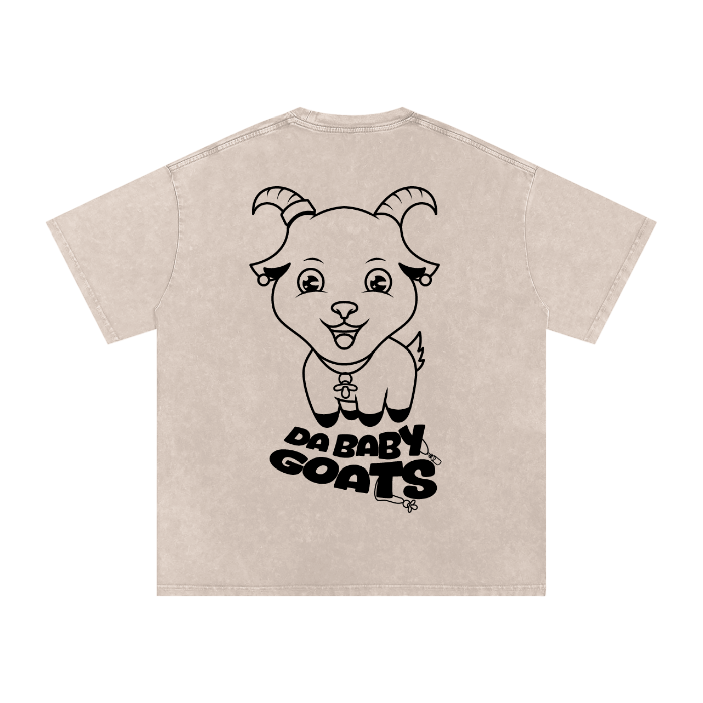DA BABY GOATS®️🐐 Adult Acid Wash Oversize T-Shirt - 250 GSM