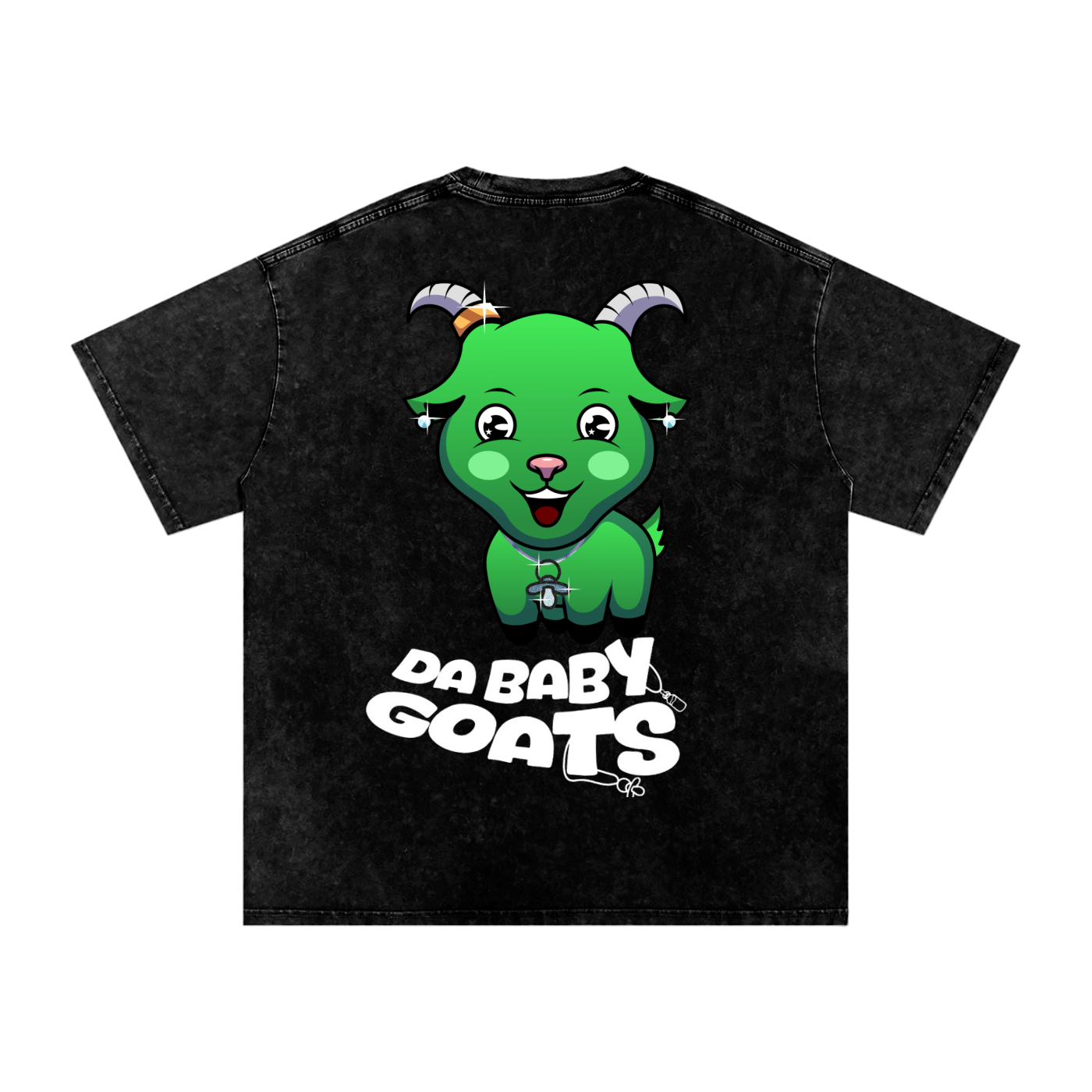 DA BABY GOATS®️🐐 Adult Acid Wash Oversize T-Shirt - 250 GSM