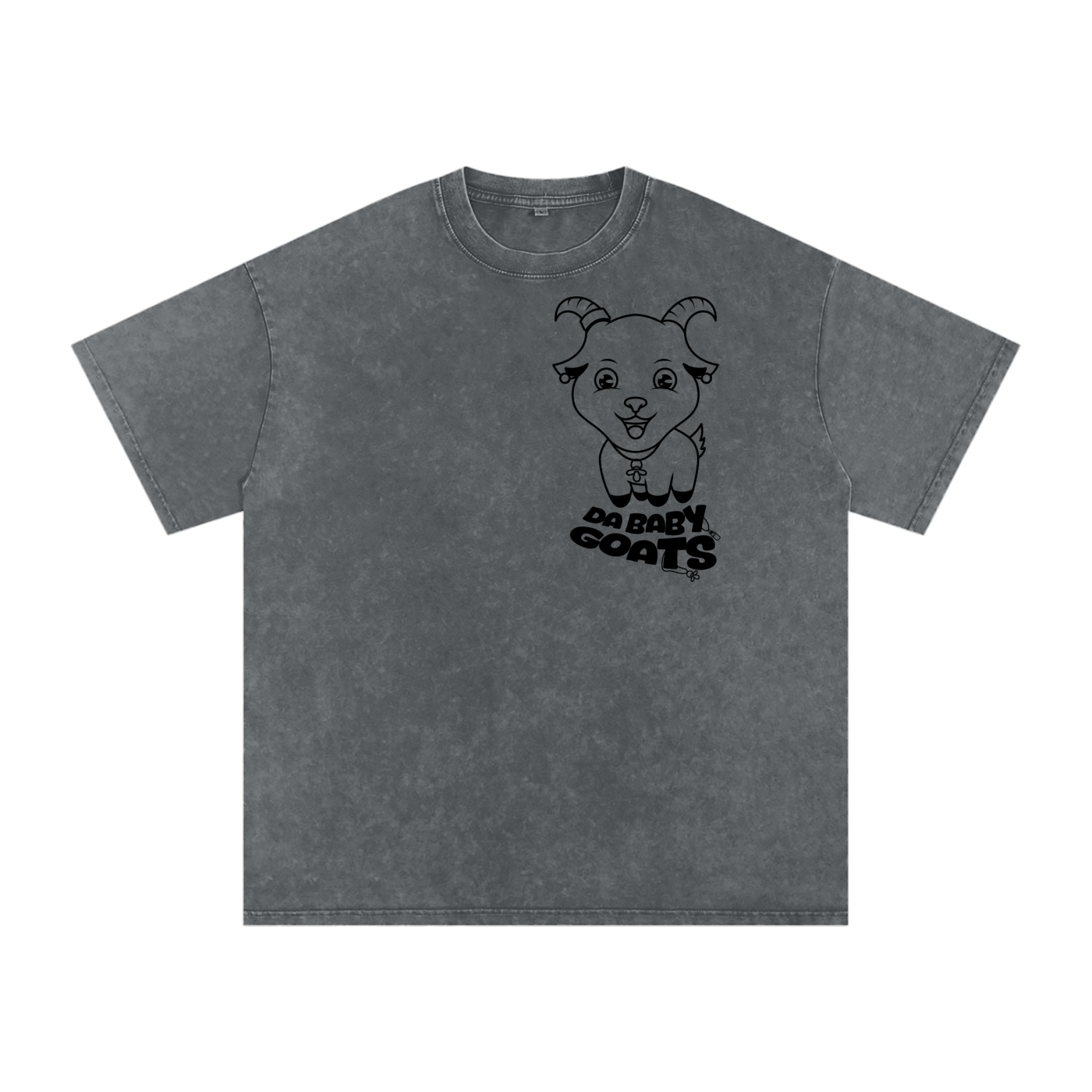 DA BABY GOATS®️🐐 Adult Acid Wash Oversize T-Shirt - 250 GSM