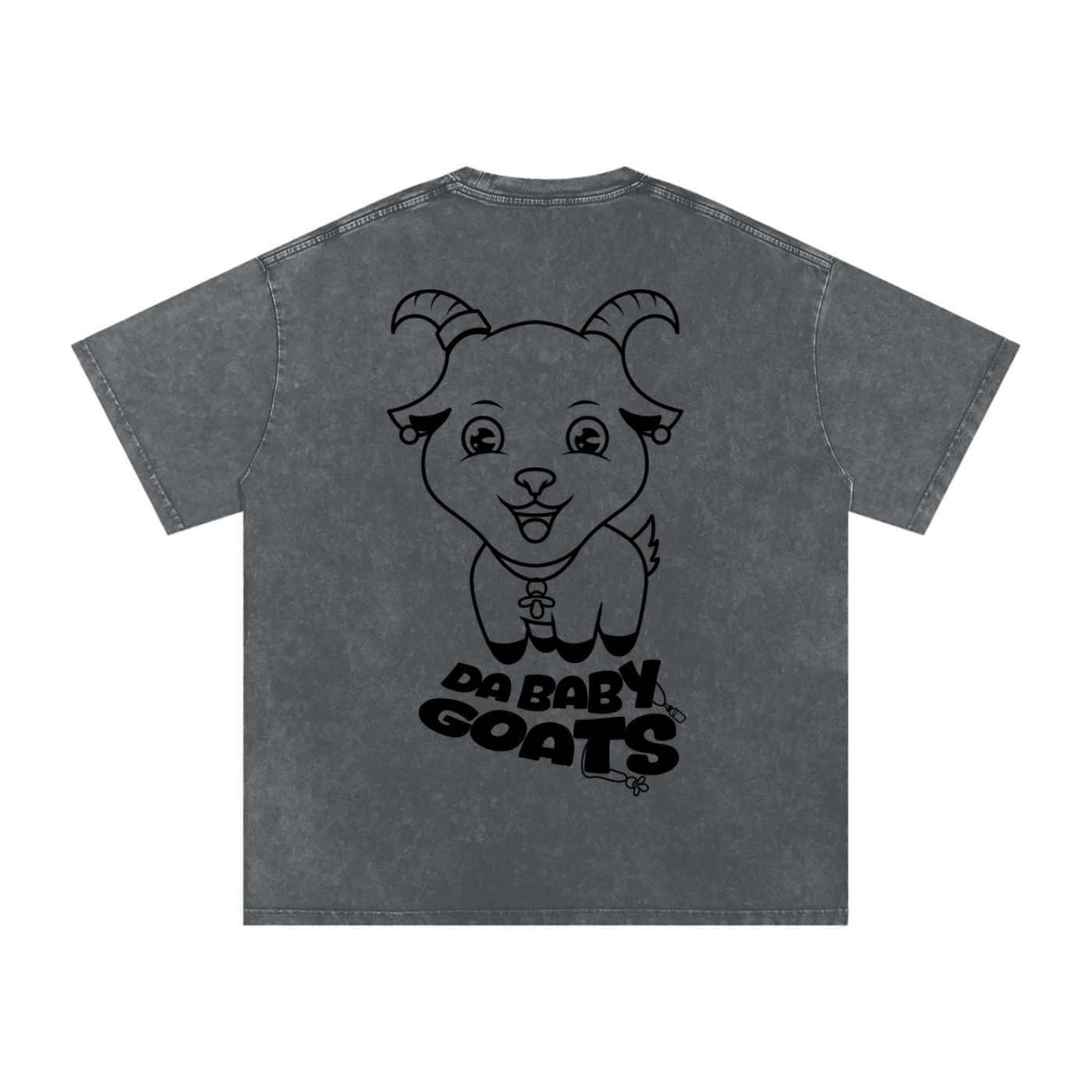 DA BABY GOATS®️🐐 Adult Acid Wash Oversize T-Shirt - 250 GSM