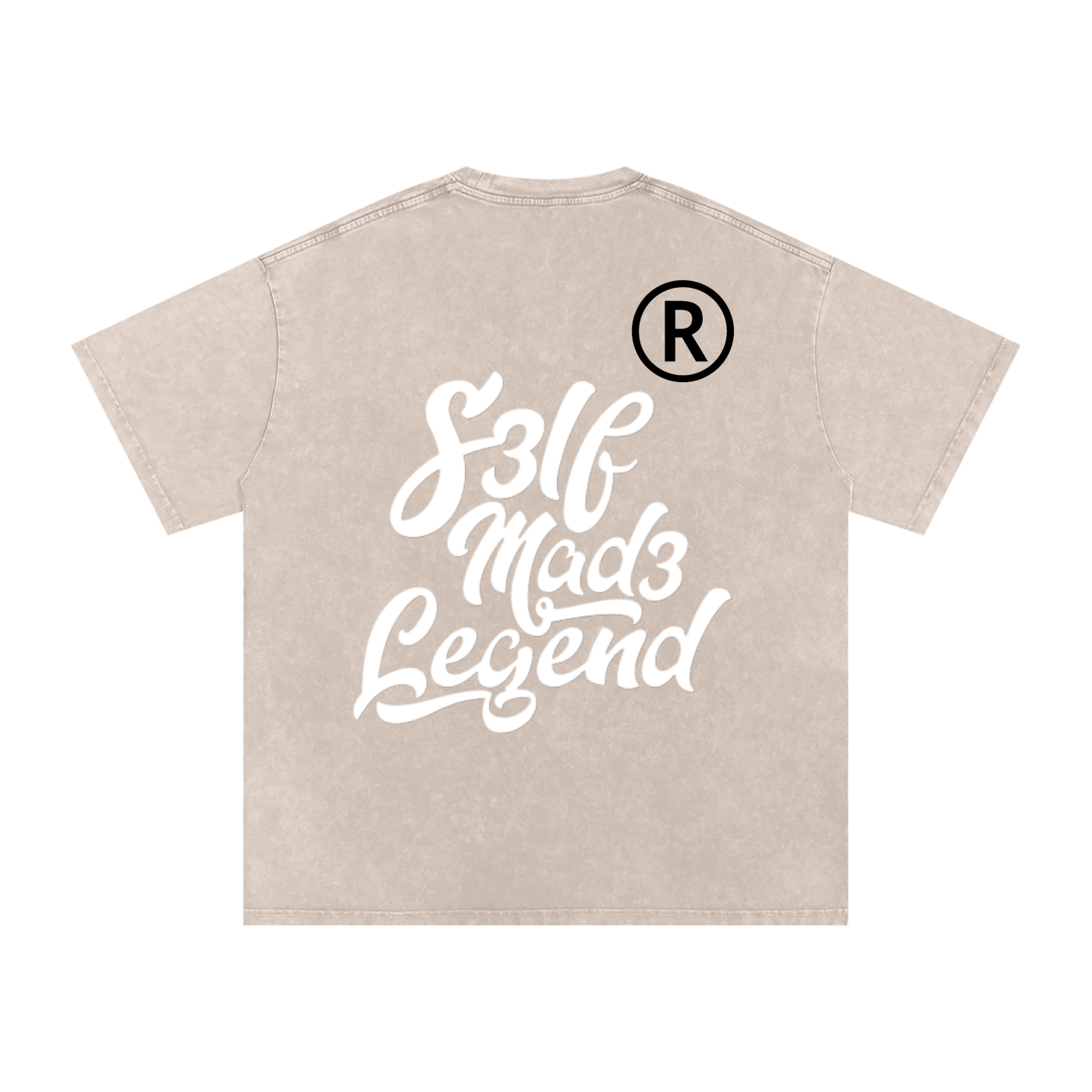 SML ®️🐐 DOUBLE HEADED GOAT Acid Wash Oversize T-Shirt - 250 GSM