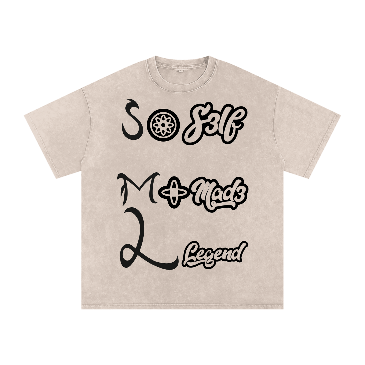 SML®️🐐Acid Wash Oversize T-Shirt - 250 GSM