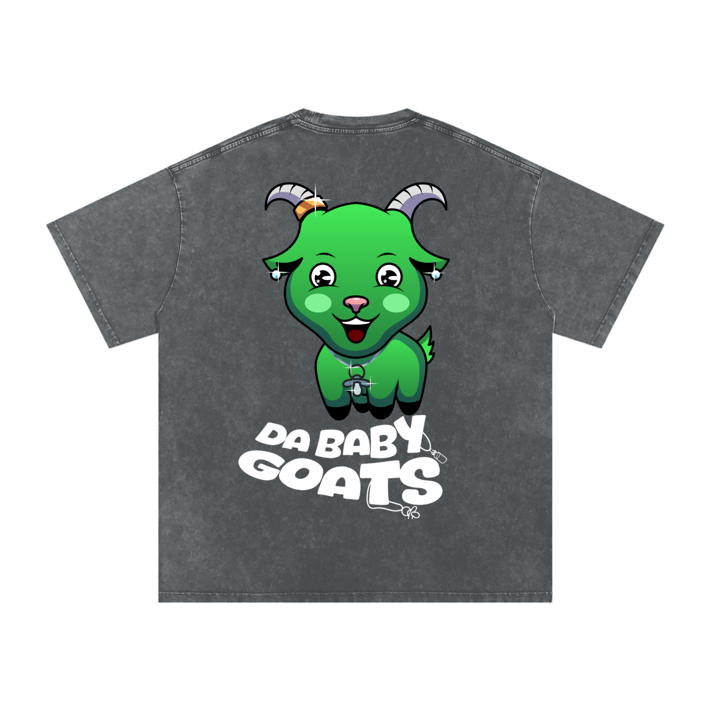 DA BABY GOATS®️🐐 Adult Acid Wash Oversize T-Shirt - 250 GSM