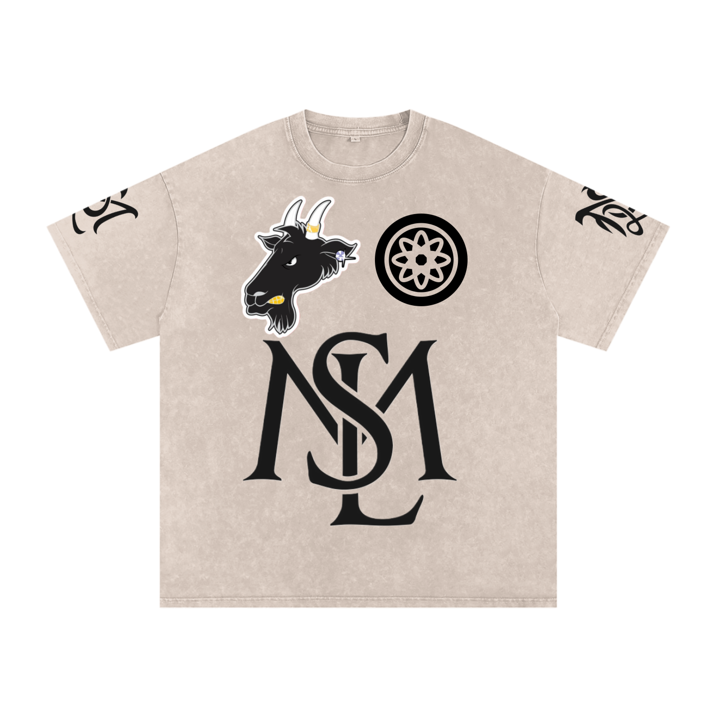 SML®️🐐Snow Washed Oversized Cotton T-Shirt