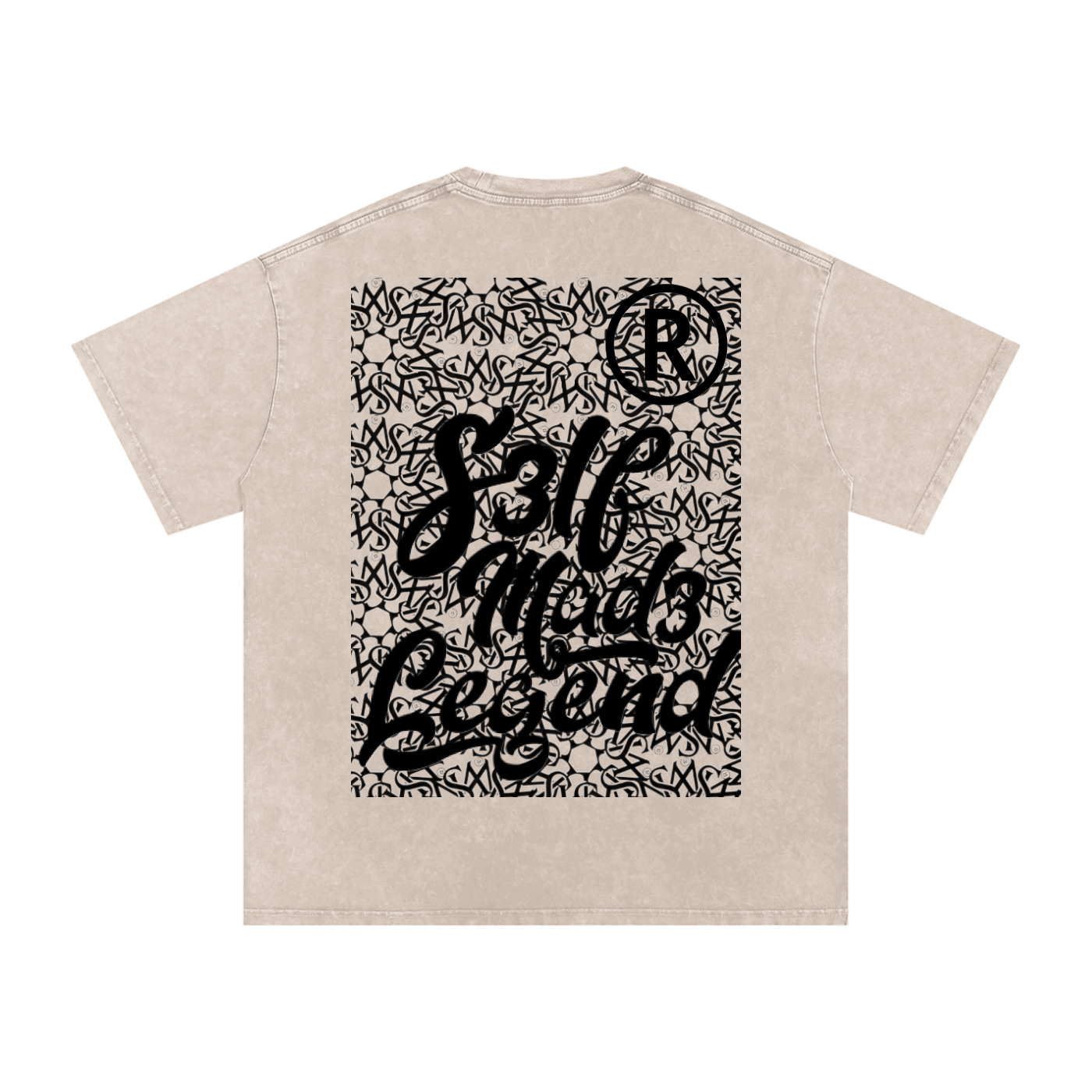 SML®️🐐 4 headed GOAT Acid Wash Oversize T-Shirt - 250 GSM