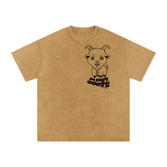 DA BABY GOATS®️🐐 Adult Acid Wash Oversize T-Shirt - 250 GSM