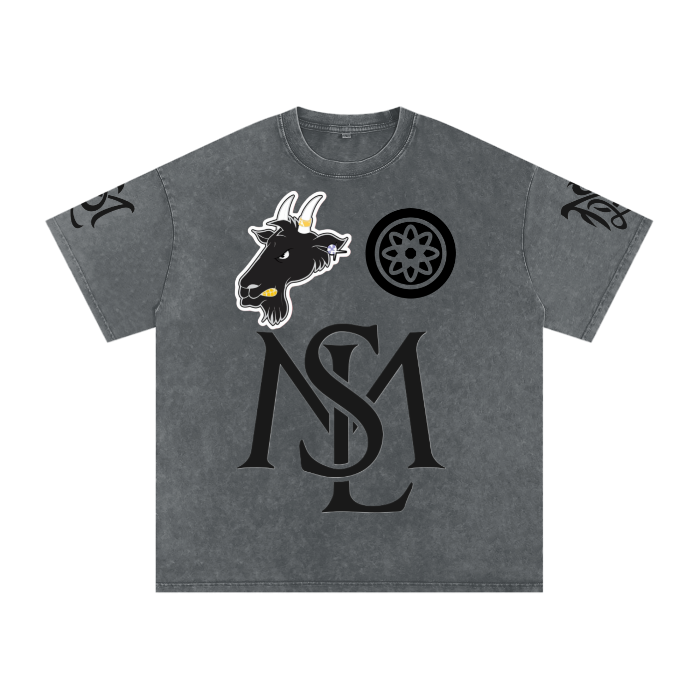 SML®️🐐Snow Washed Oversized Cotton T-Shirt